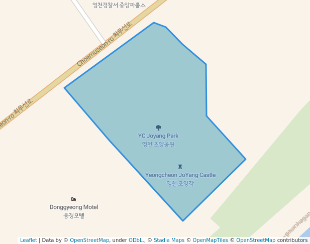 YC Joyang Park in Yeongcheon | Map and Routes