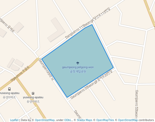 walking in 금정 제일공원 map in Gunpo-si