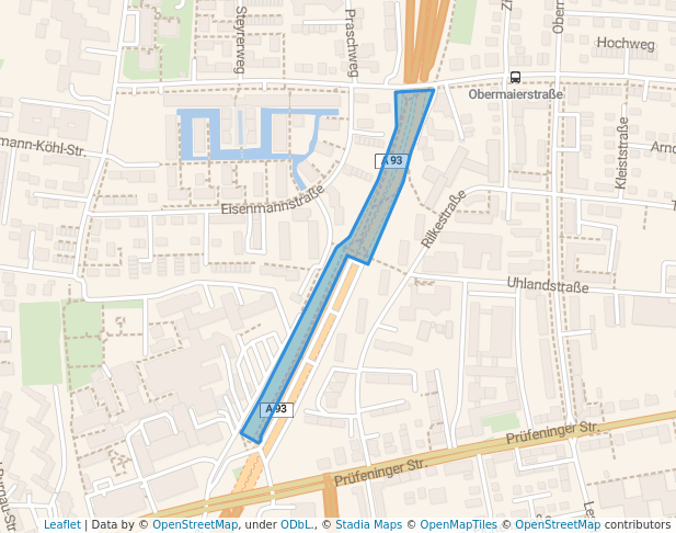 walking in Autobahndeckel-Park Prüfening map in Regensburg