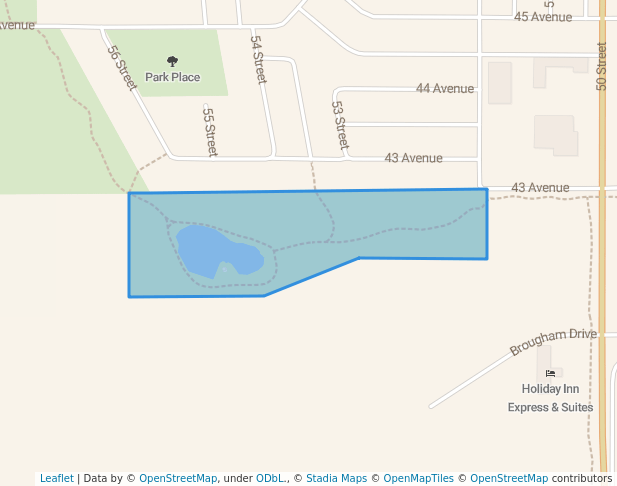 walking in Ivan To Park map in Drayton Valley