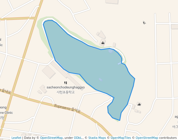 walking in 산성공원 map in Sacheon