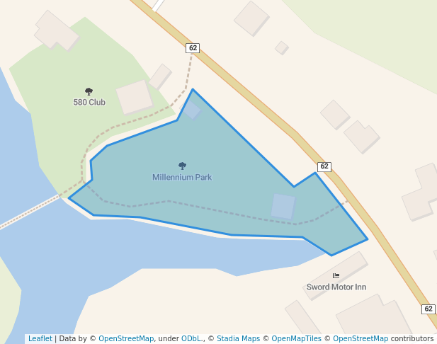 walking in Millennium Park map in Bancroft