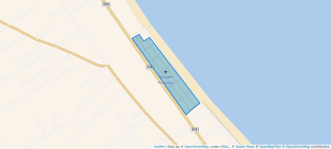 walking in Πευκάκια map in Kato Diminio