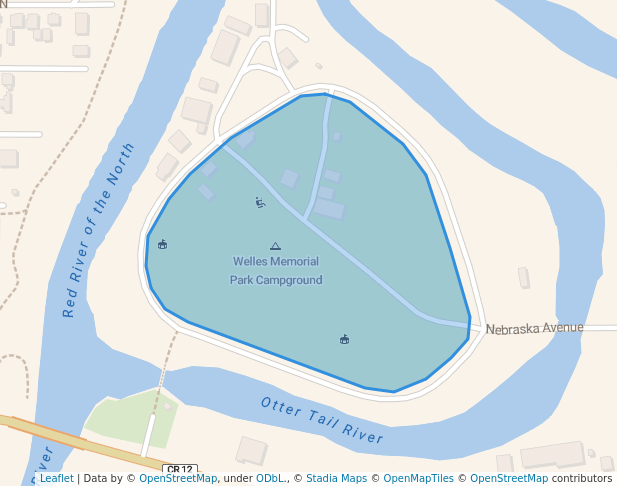 walking in Welles Park map in Breckenridge