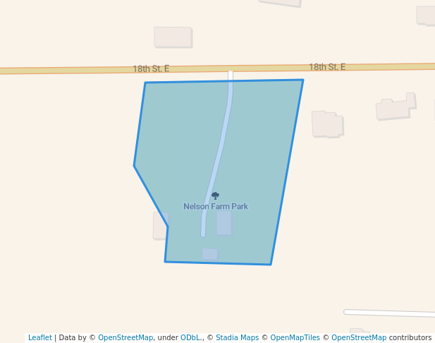 walking in Nelson Farm Park map in Edgewood