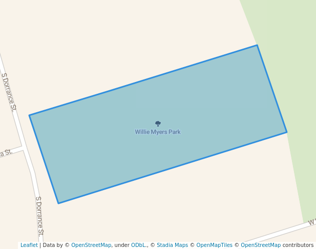 walking in Willie Myers Park map in Palestine