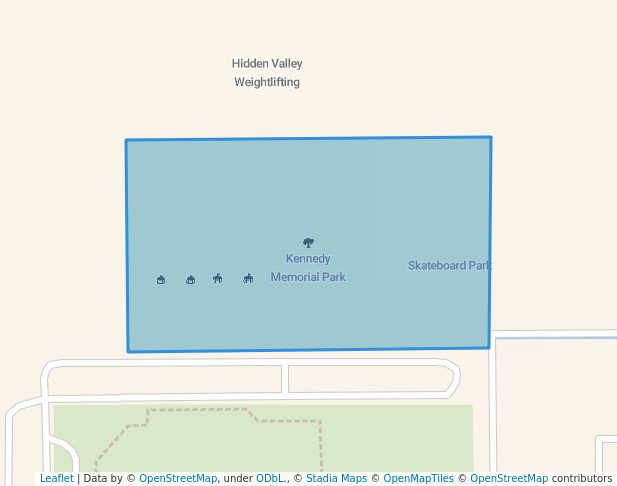 walking in Kennedy Memorial Park map in Yuma