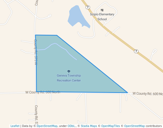 walking in Geneva Township Recreation Center map in Scipio