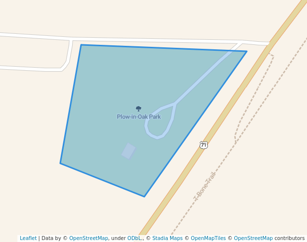 walking in Plow-in-Oak Park map in Exira