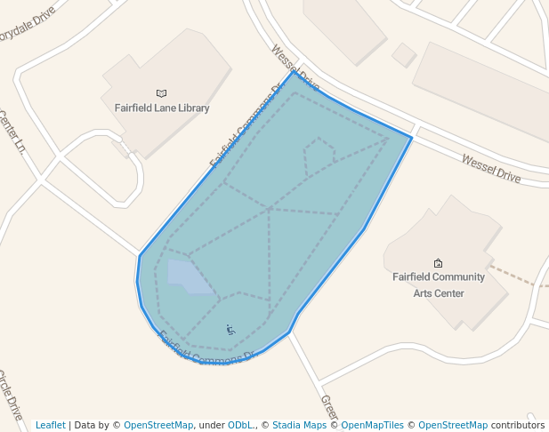 walking in Village Green Park map in Fairfield