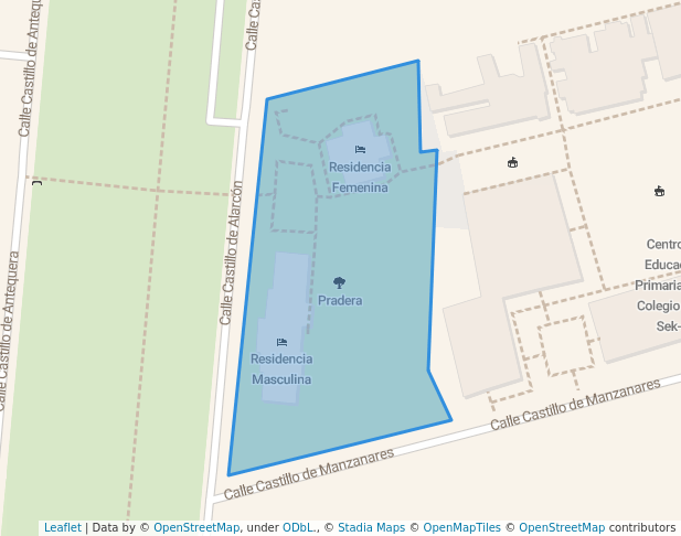 walking in Pradera map in Villafranca del Castillo