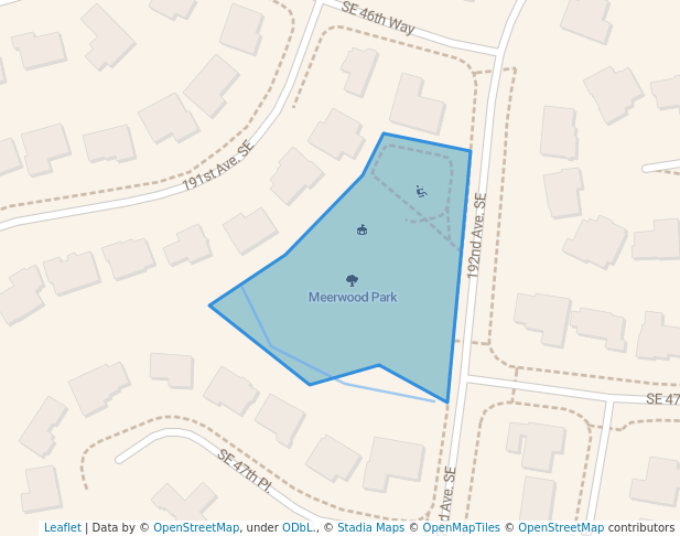 walking in Meerwood Park map in Issaquah