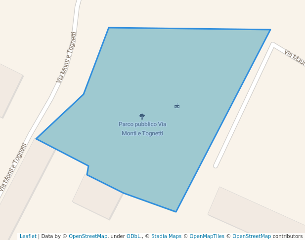 walking in Parco pubblico Via Monti e Tognetti map in Falconara Marittima