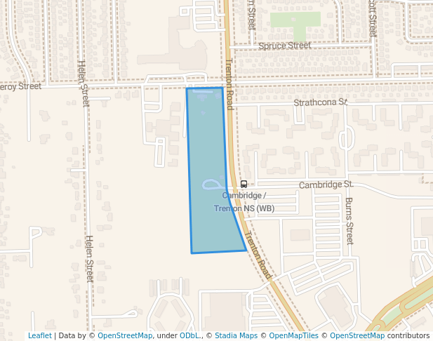 walking in Kiwanis Park map in Southgate