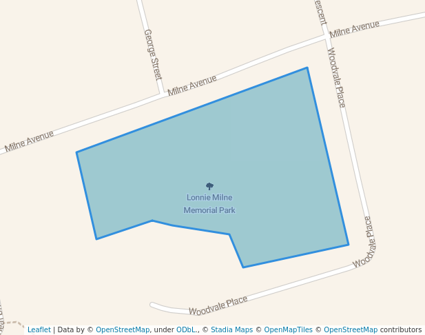 walking in Lonnie Milne Memorial Park map in New Minas