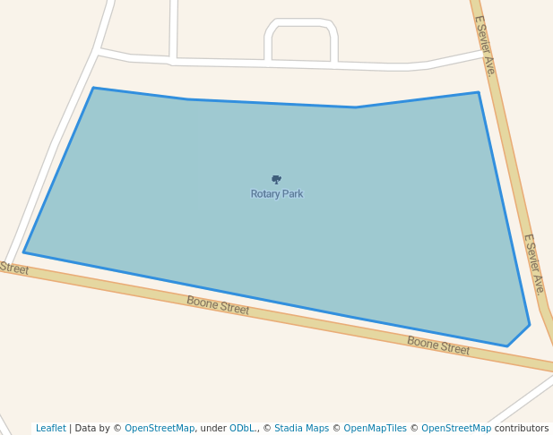 walking in Rotary Park map in Kingsport