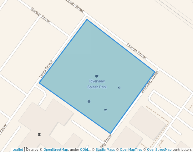 walking in Riverview Splash Park map in Kingsport