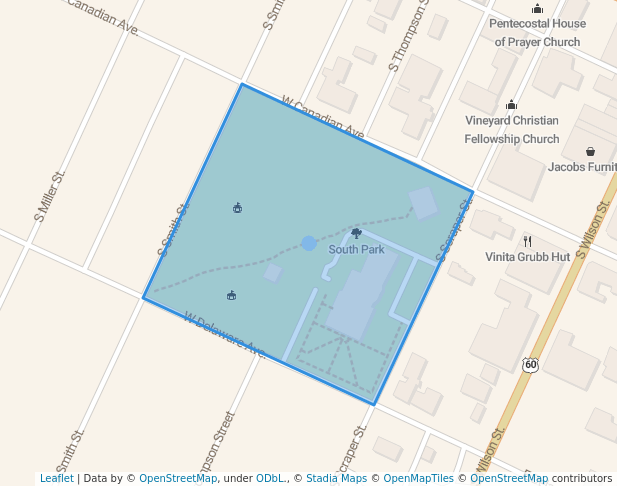 walking in South Park map in Vinita