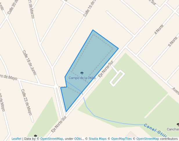 walking in Campo de la Otilio map in Jiutepec