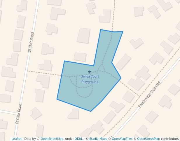 walking in Jelisa Court Playground map in Legana