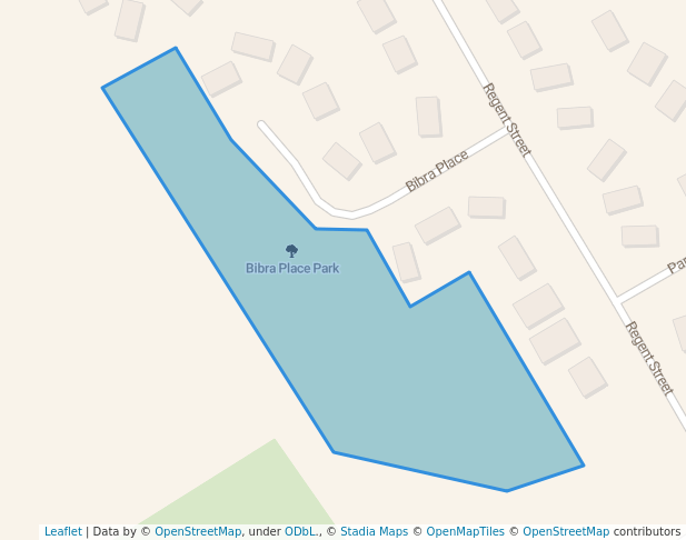 walking in Bibra Place Park map in Waverley