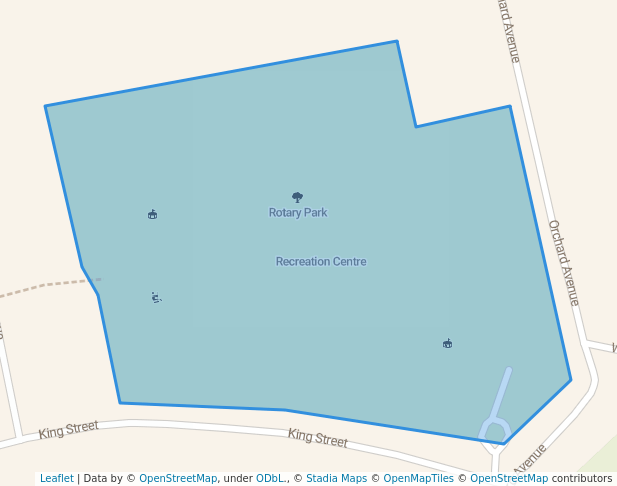walking in Rotary Park map in Wolfville