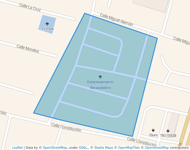 walking in Estacionamiento Recaudadora map in Tonalá