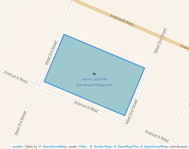 walking in Harris-Lake Park Elementary Playground map in Lake Park