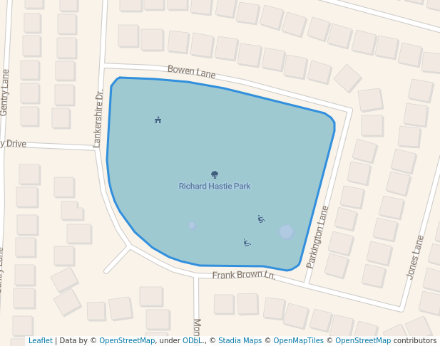 walking in Richard Hastie Park map in Tracy