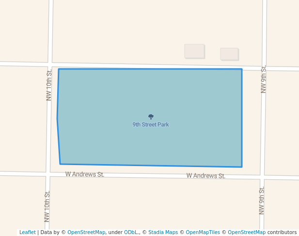 walking in 9th street park map in Dimmitt