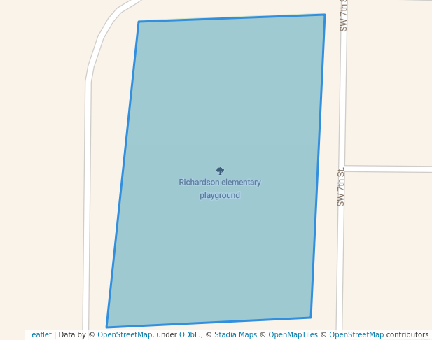 walking in Richardson elementary playground map in Dimmitt