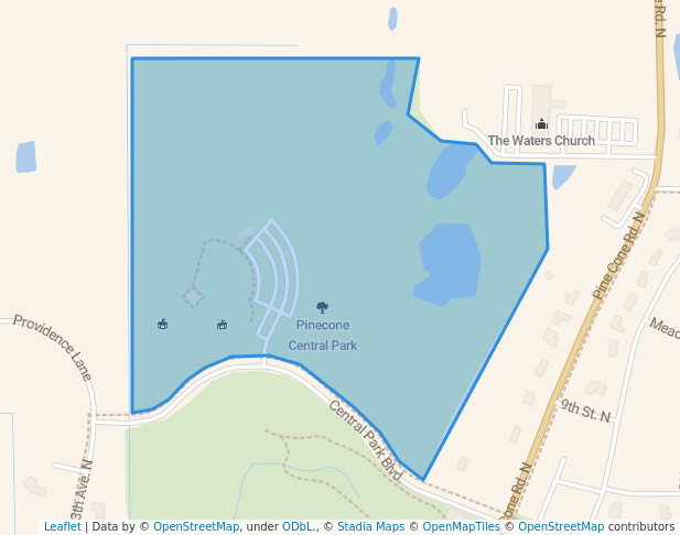 walking in Pinecone Central Park map in Sartell