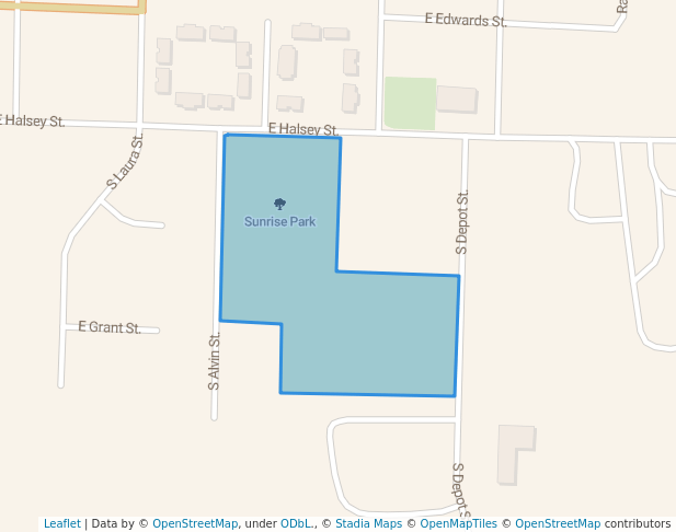 walking in Sunrise Park map in Maryville