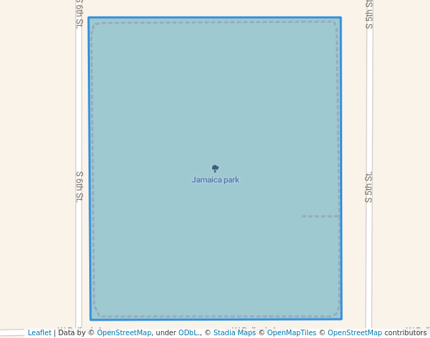walking in Jamaica park map in Artesia