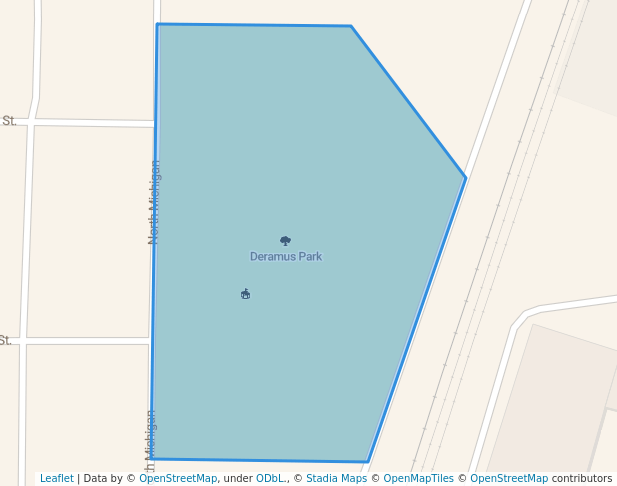 walking in Deramus Park map in Pittsburg