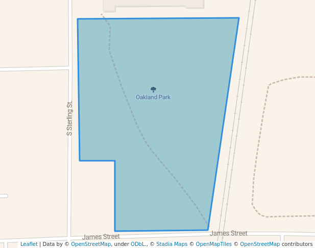 walking in Oakland Park map in Streator