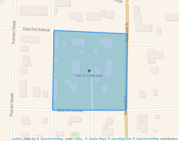 walking in Park in Turtle Lake map in Turtle Lake