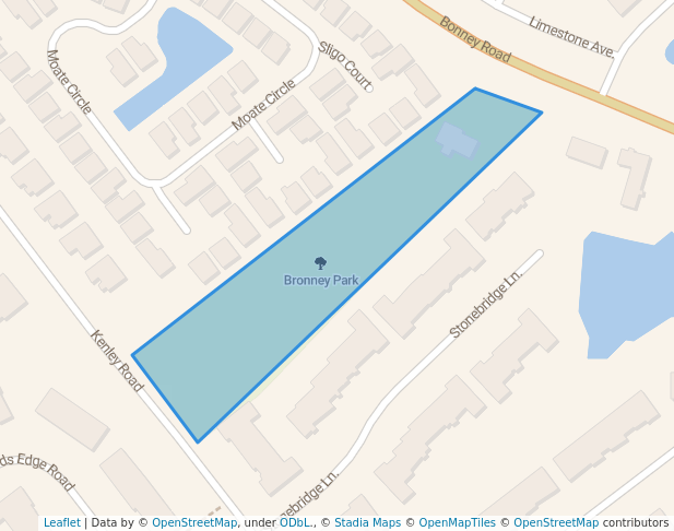 walking in Bronney Park map in Virginia Beach