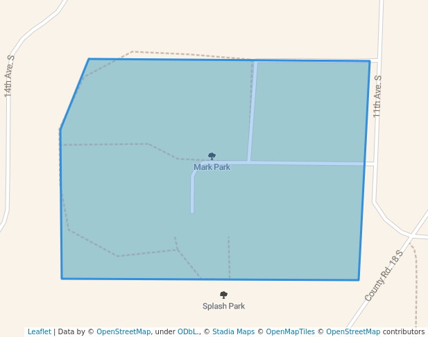 walking in Mark Park map in Princeton