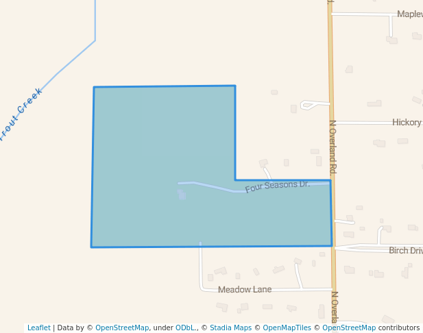 walking in Four Seasons Park map in Hobart