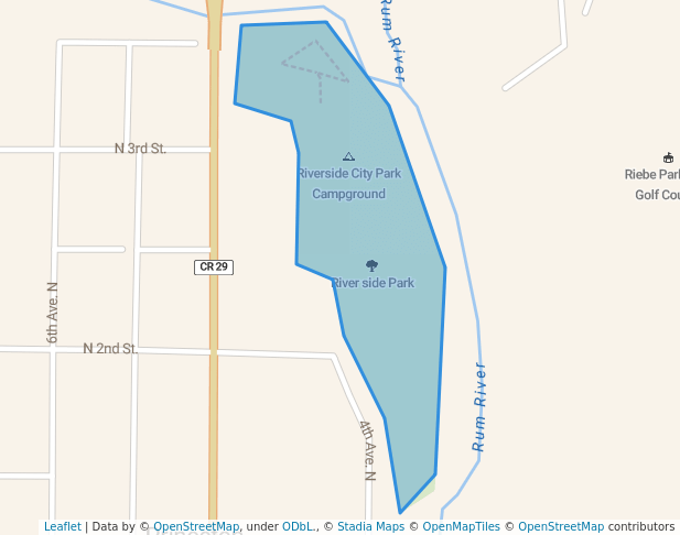 walking in River side Park map in Princeton