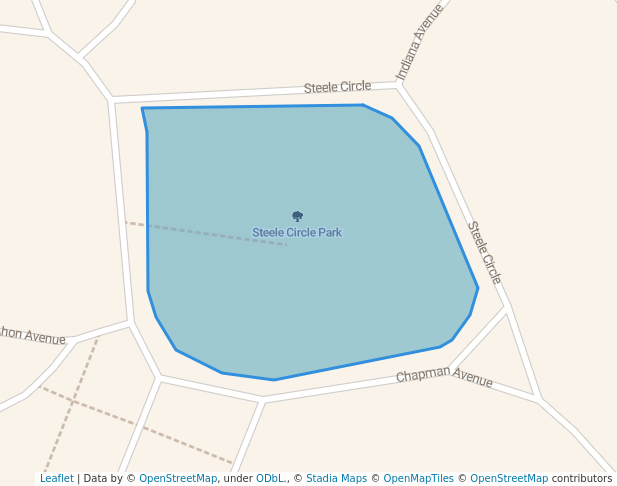 walking in Steele Circle Park map in Marion