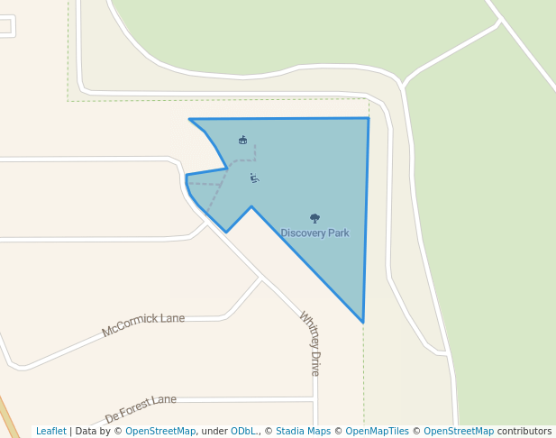 walking in Discovery Park map in Hanover Park