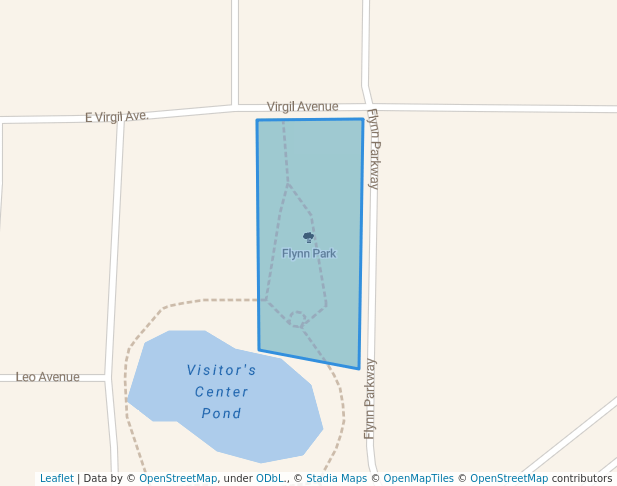 walking in Flynn Park map in Milbank