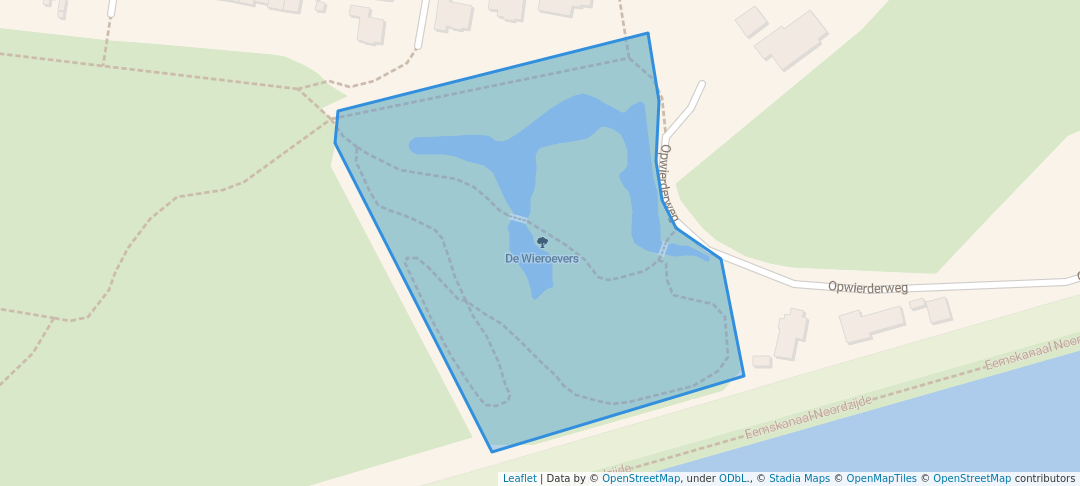 walking in De Wieroevers map in Appingedam