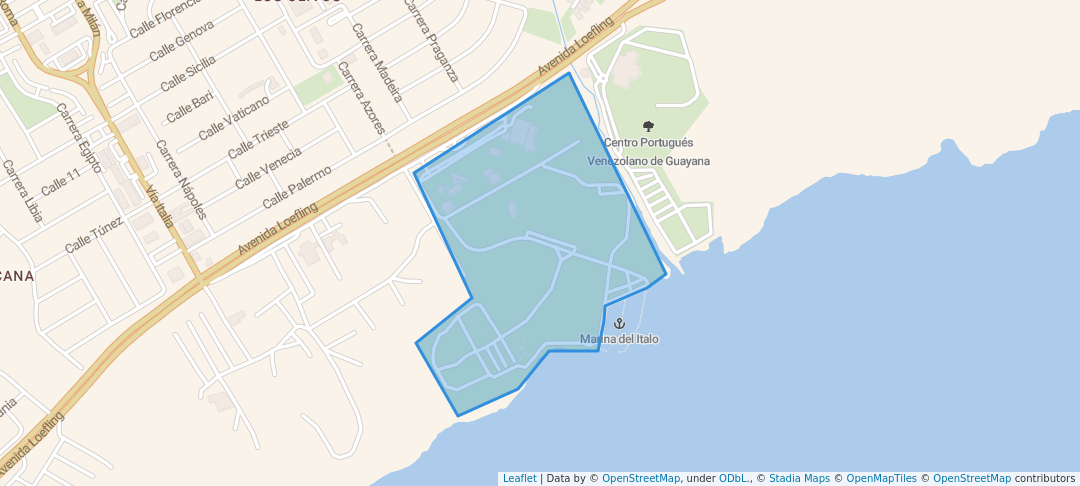 walking in Centro Italo Venezolano de Guayana map in Ciudad Guayana