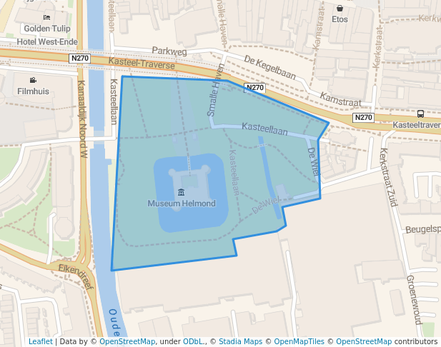 walking in Kasteeltuin map in Helmond