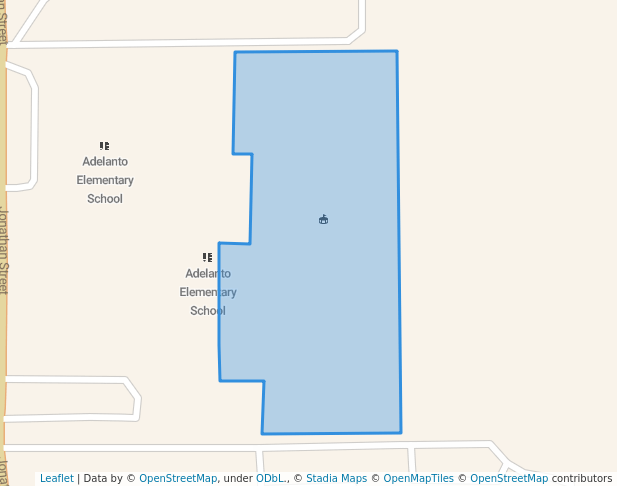 walking in Adelanto Park map in Adelanto
