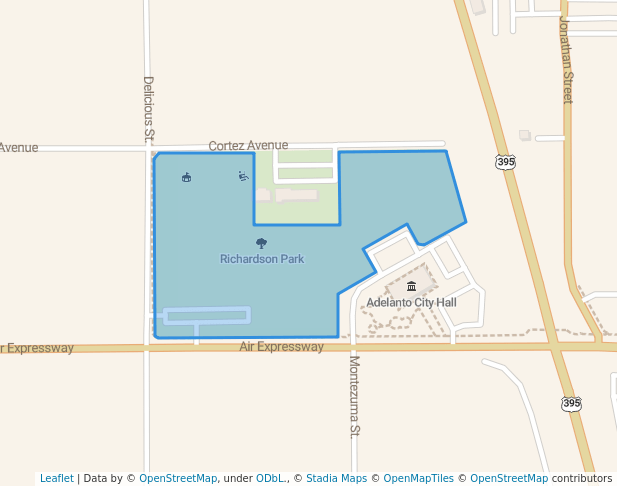walking in Richardson Park map in Adelanto