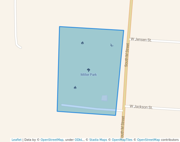 walking in Miller Park map in Fremont